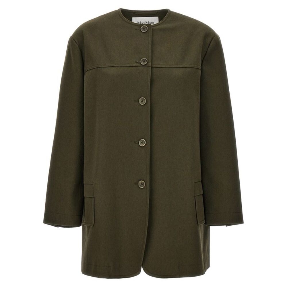 Max Mara Bicolor Cotton Full-Length Women's Jacket